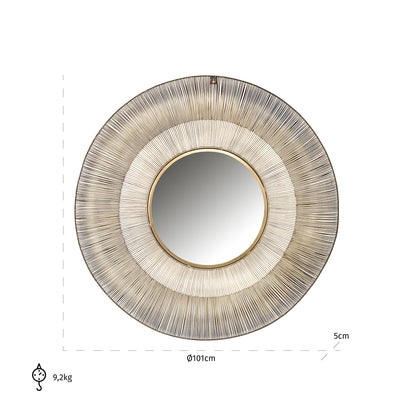 Mirror Aliza 101Ø (Brushed Gold)- Richmond Interiors