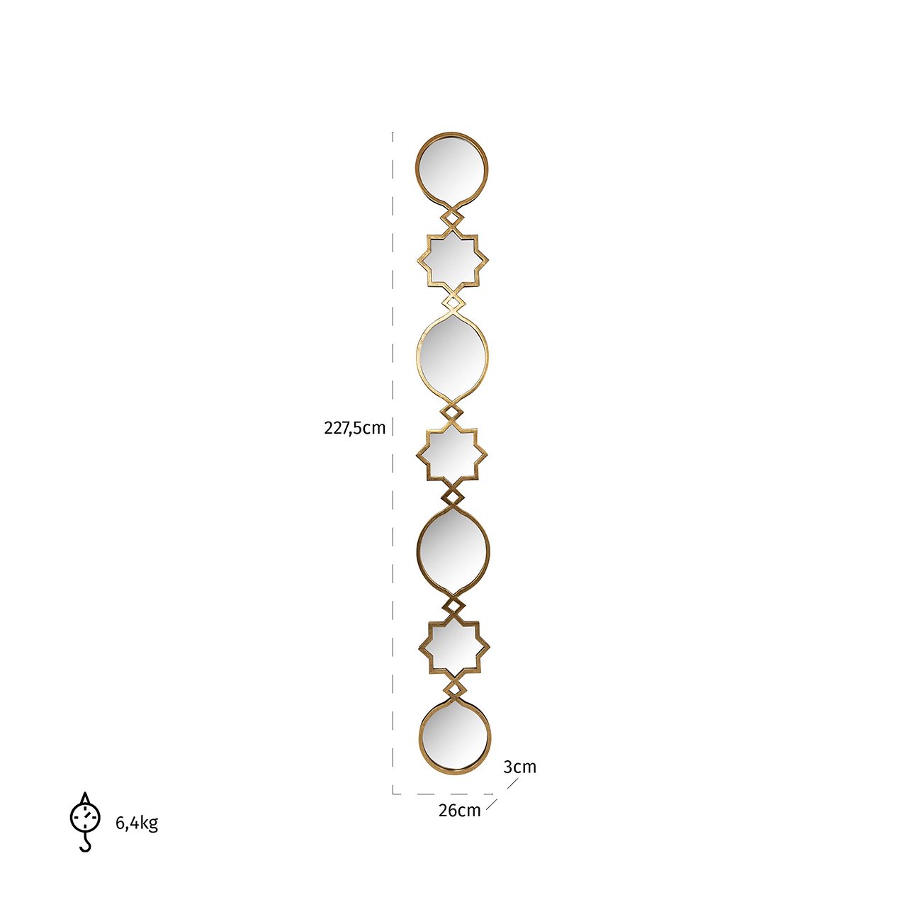 Mirror Babice gold (Gold)- Richmond Interiors