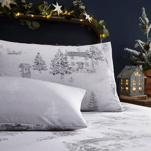 Midwinter Toile Single Duvet Set Snow - Riva
