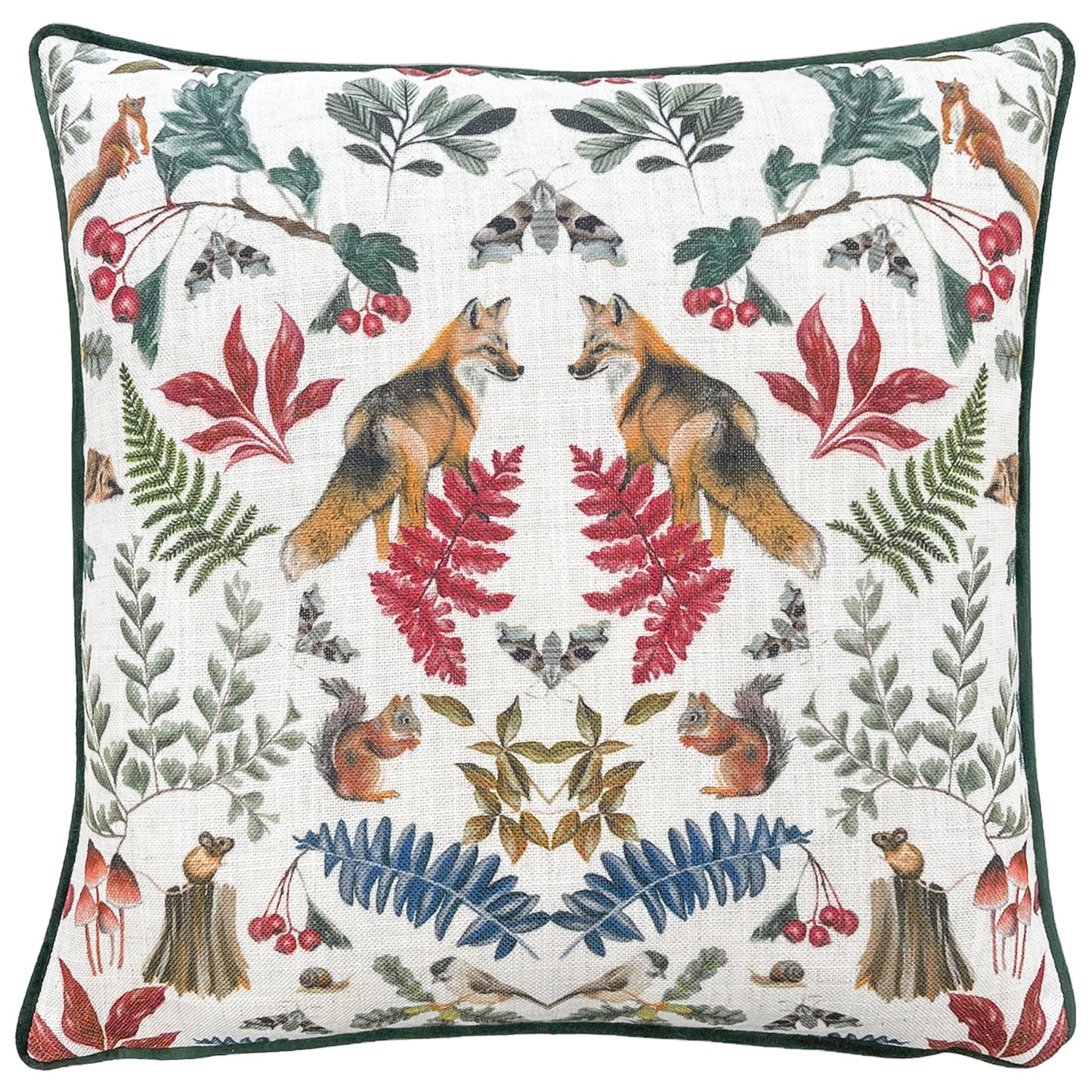 MIRRORED FOX 43X43 FEATHER FILLED CUSHION BOTTLE