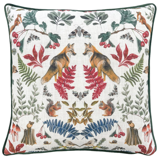 MIRRORED FOX 43X43 FEATHER FILLED CUSHION BOTTLE