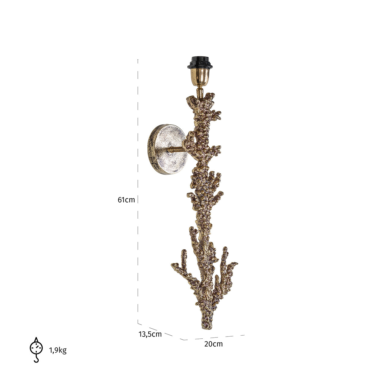 Wall lamp Isha (Brushed Gold)