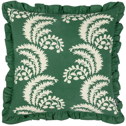 MONTROSE 50X50 FEATHER FILLED CUSHION BOTTLE GREEN