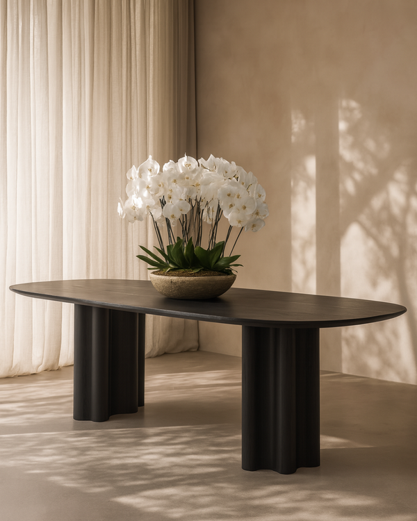 Moon Dining Table 240 - Black Oak - Tommy Franks