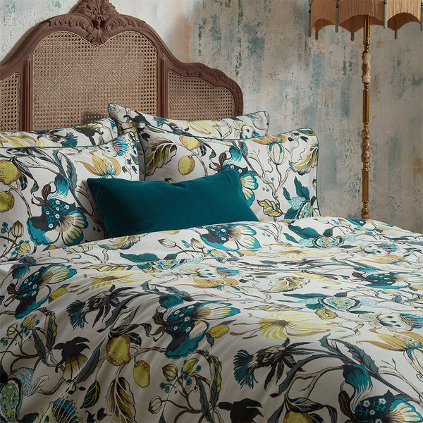 Morton Double Duvet Set Teal - Riva