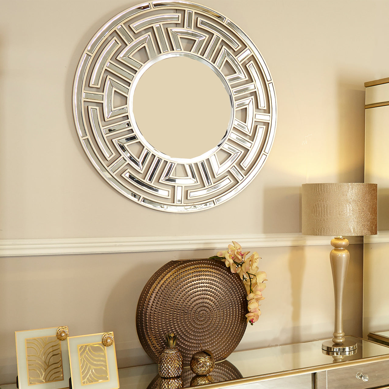 Apollo 100cm Round Wall Mirror Silver
