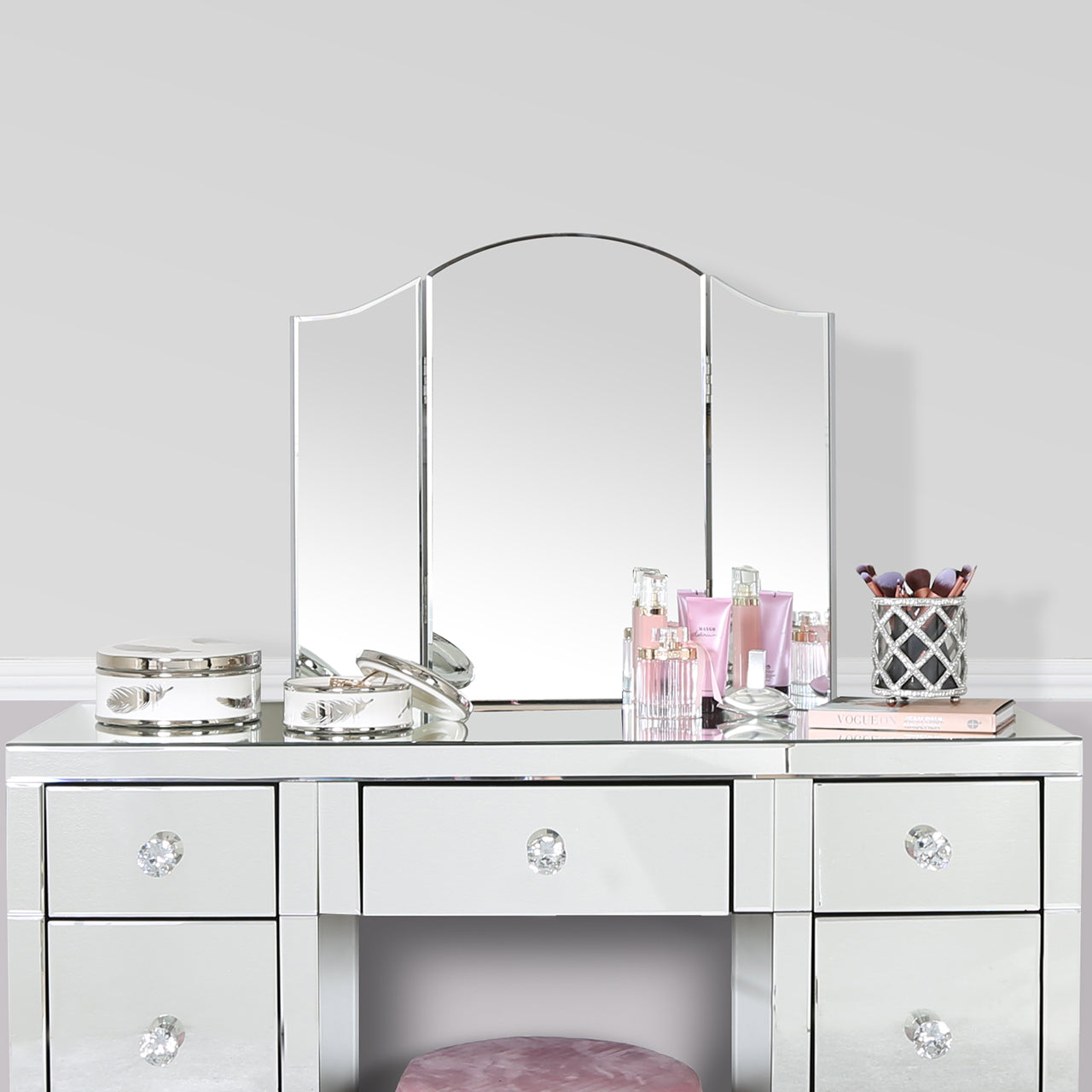 Vista Vanity Mirror Silver