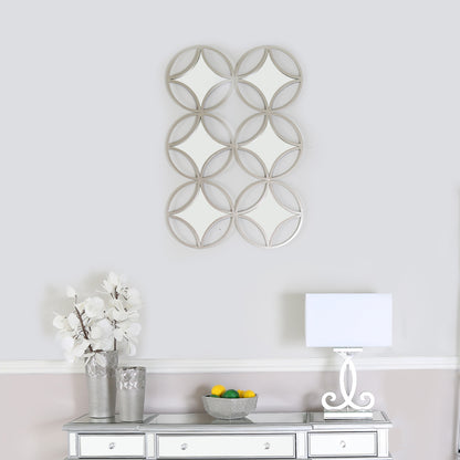 105cm Decorative Wall Mirror Silver