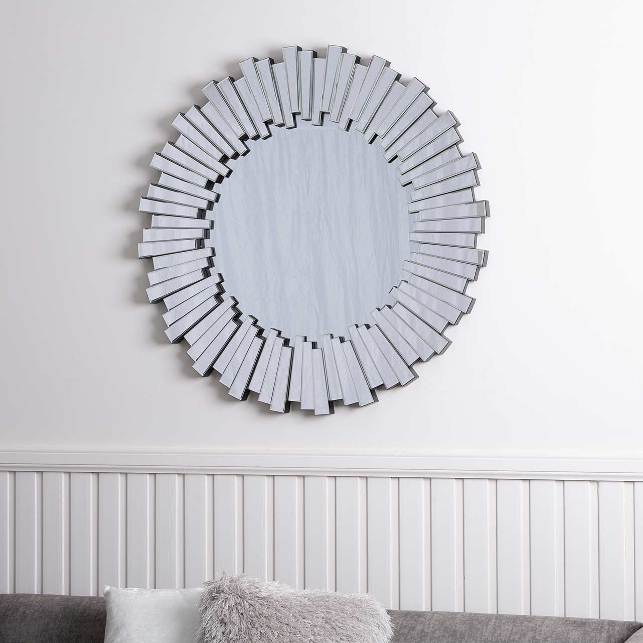 100cm Mosaic Frame Round Mirror