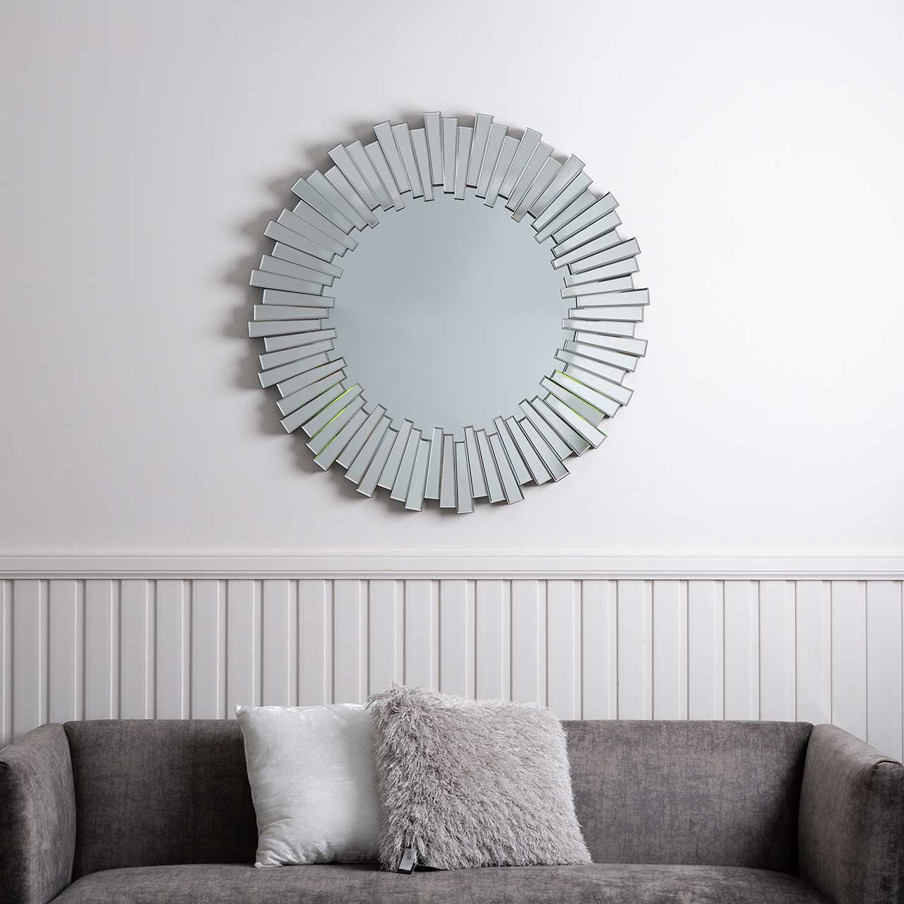 100cm Mosaic Frame Round Mirror