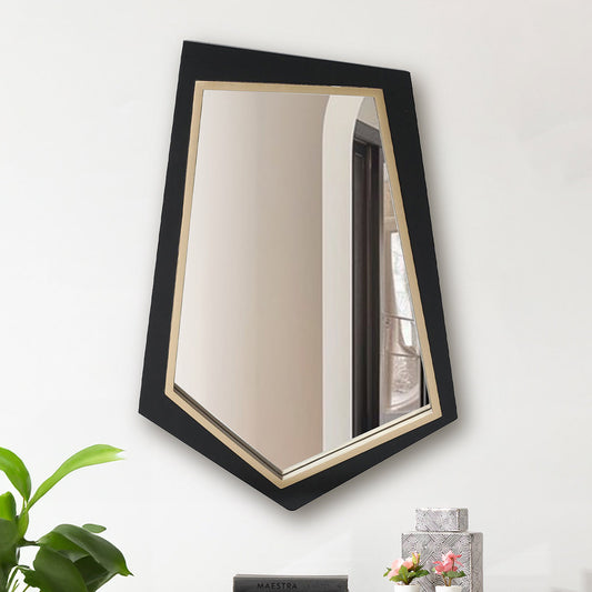 66cm Black and Gold Wall Mirror