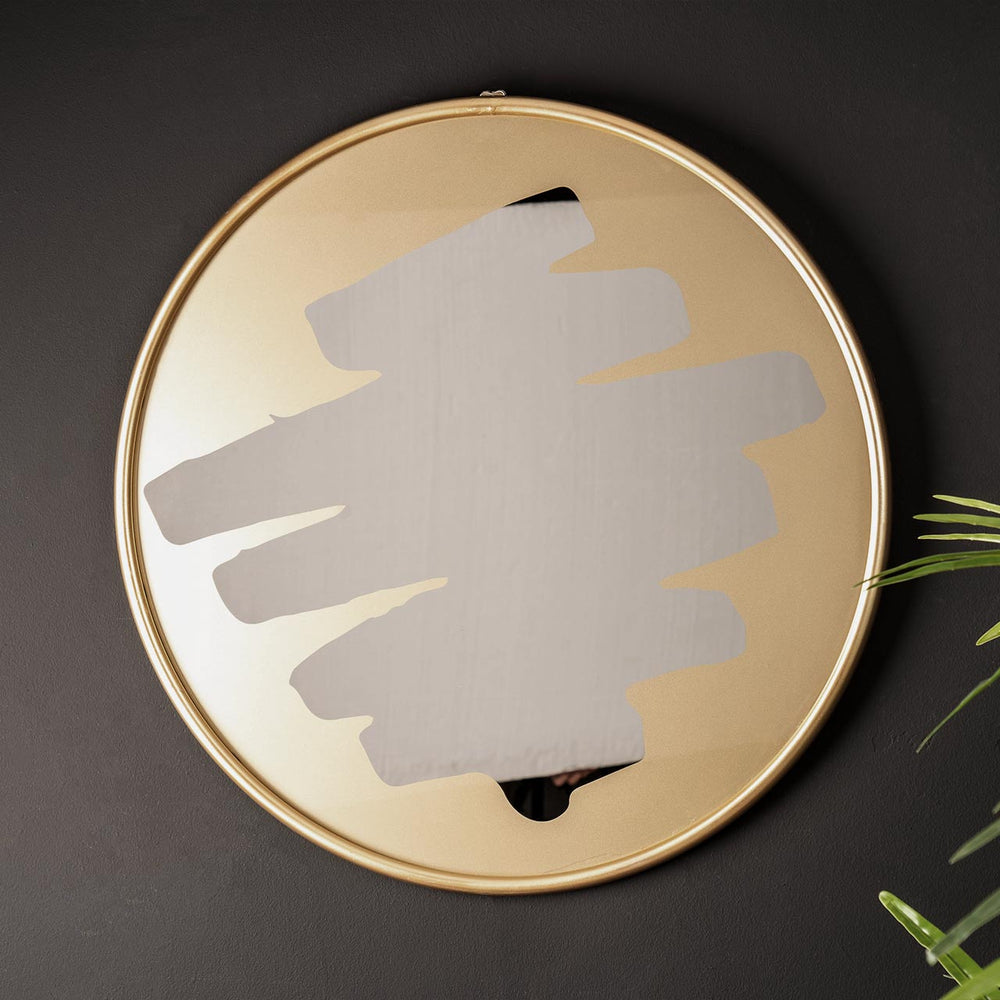 70.5cm Gold Round Wall Mirror