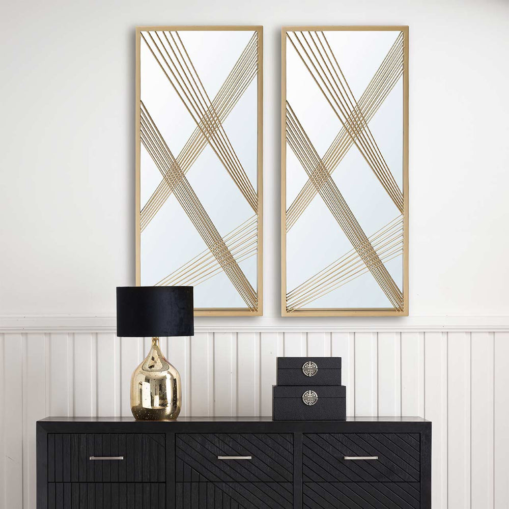 81.3cm Gold Metal Wall Mirror