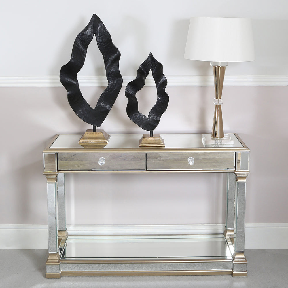 Apollo 120cm Mirror Console Table Champagne