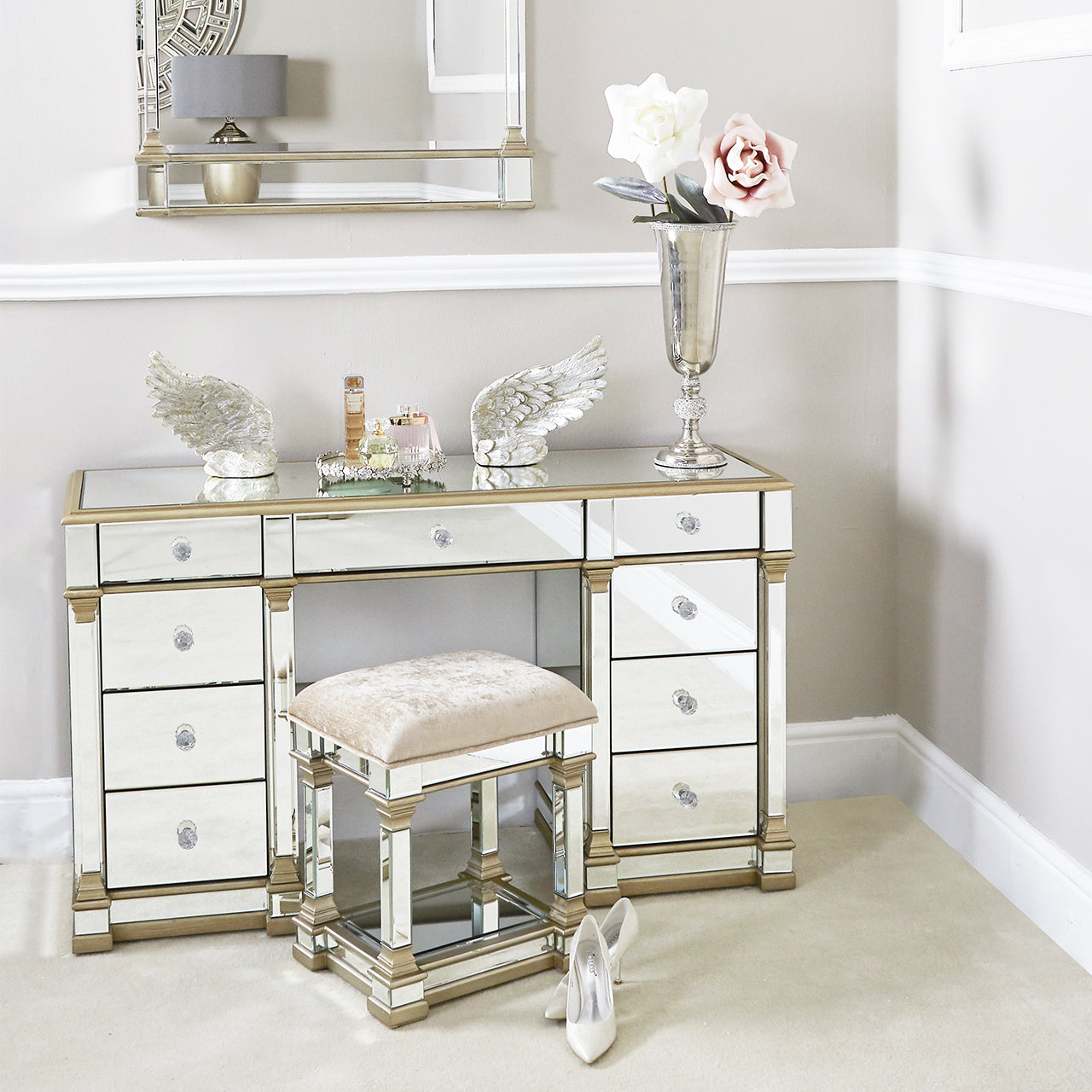 Apollo 9 Drawer Dressing Table Champagne