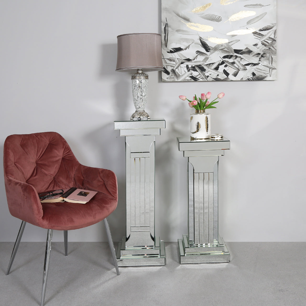 76cm Classic Mirror Pillar