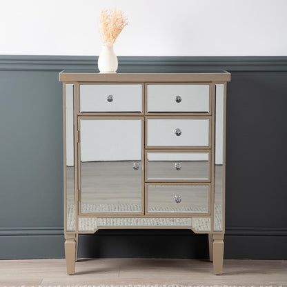 Laurel Silver Wood And Mirror Console Table