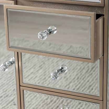 Laurel Silver Wood And Mirror Console Table