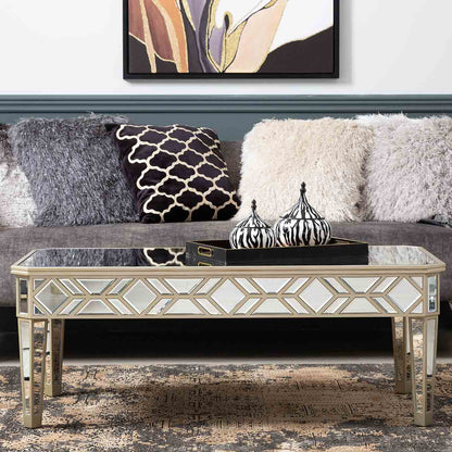 Becca 120cm Mirror Coffee Table Champagne