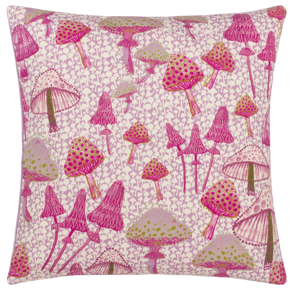 Mushroom Fields 45x45 Feather Filled Cushion Lilac