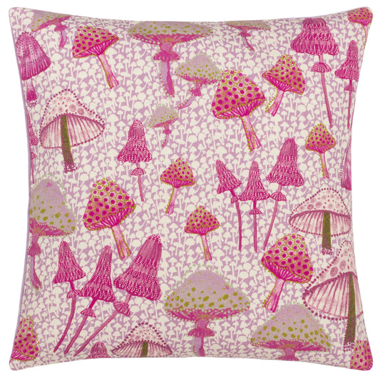 MUSHROOM FIELDS 45X45 FEATHER FILLED CUSHION LILAC