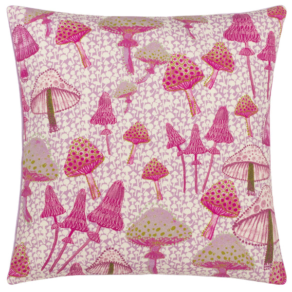 Mushroom Fields 45x45 Feather Filled Cushion Lilac