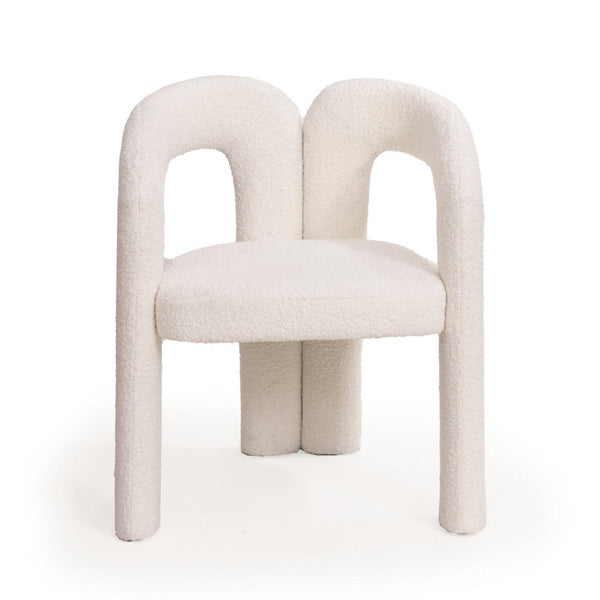 Mavis Dining Chair - Chex Polar Bouclé - Tommy Franks