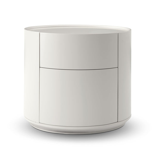 Ming Bedside Table - Matte Beige - Tommy Franks