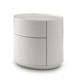 Ming Bedside Table - Matte Beige - Tommy Franks