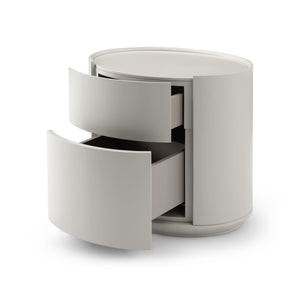 Ming Bedside Table - Matte Beige - Tommy Franks