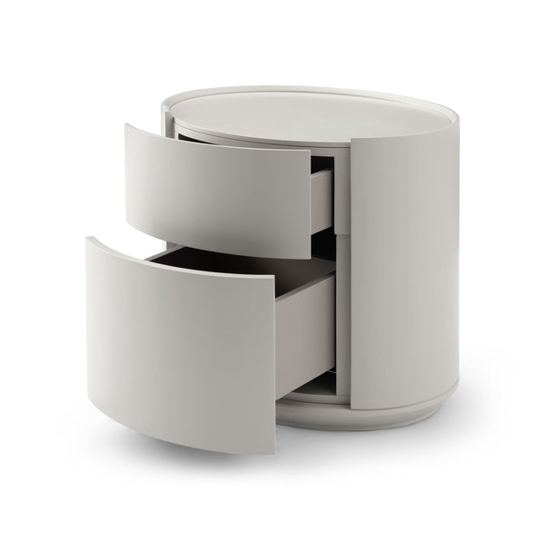 Ming Bedside Table - Matte Beige - Tommy Franks