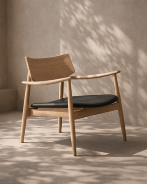 Mono Solid Oak & Black Lounge Chair - Tommy Franks