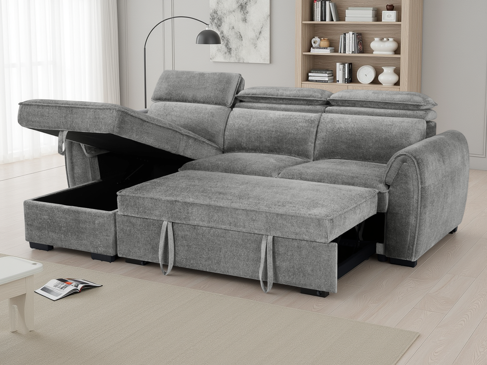 Montrose Sofabed Dark Grey Universal Corner - Xshowhome