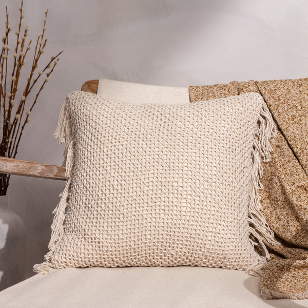 Nimble 45x45 Feather Filled Cushion Natural - Riva