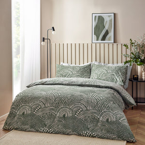 Nola Super King Duvet Set Olive - Riva