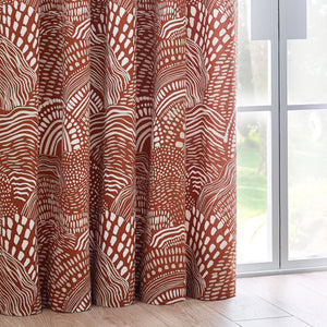Nola 168x137 Eyelet Curtains Chestnut - view 5