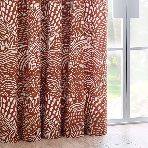 Nola 168x137 Eyelet Curtains Chestnut - view 5