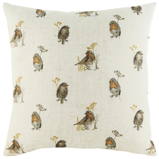 OAKWOOD ROBIN REPEAT 43X43 FEATHER FILLED CUSHION