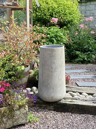 Outdoor Open Mouth Pot Grey