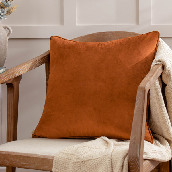 Opulence 55x55 Feather Filled Cushion Ginger - lifestyle