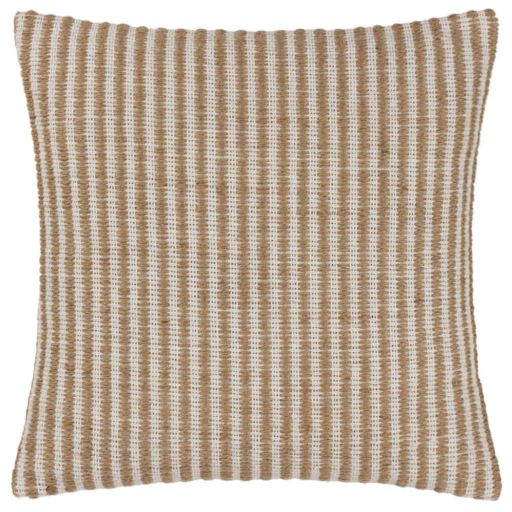 Organik Stripe 45x45 Feather Filled Cushion Natural