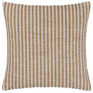 Organik Stripe 45x45 Feather Filled Cushion Natural - view 2