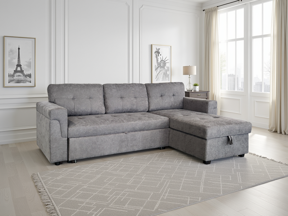 Omniya Sofabed Grey Universal Corner - Xshowhome