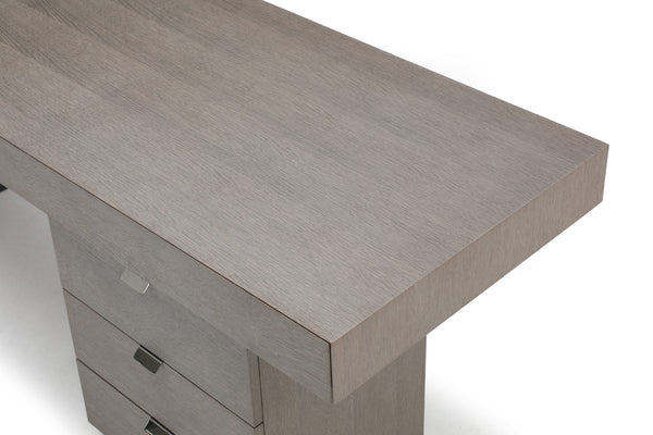 Oston Office Desk - Grey - Right Hand Drawers - Tommy Franks