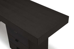 Oston Office Desk - Smoke Oak - Right Hand Drawers - Tommy Franks