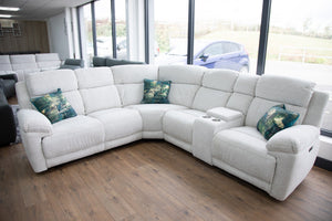 Owen Electric Recliner Sofa Beige Large Corner - Xshowhome