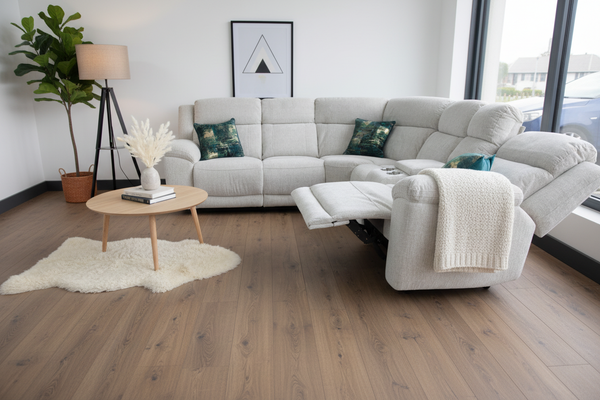 Owen Electric Recliner Sofa Beige Large Corner - Xshowhome