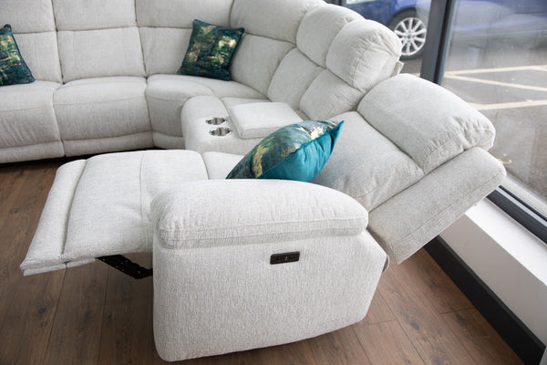 Owen Electric Recliner Sofa Beige Large Corner - Xshowhome