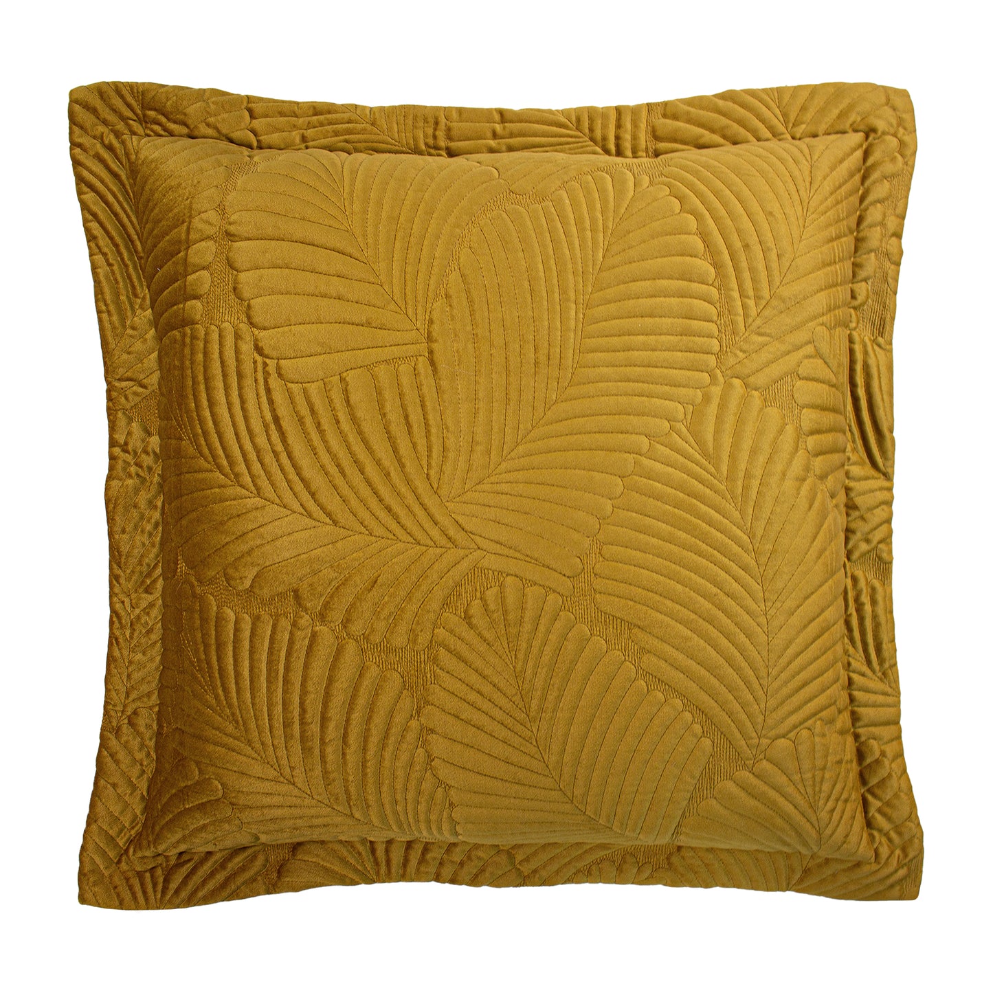 PALMERIA 60X60 QUILT FEATHER FILLED CUSHION GOLD