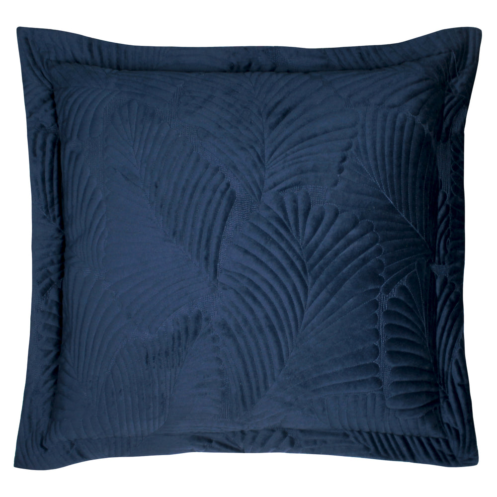Palmeria 60x60 Quilt Feather Filled Cushion Navy - Canwell Interiors Limited - Riva